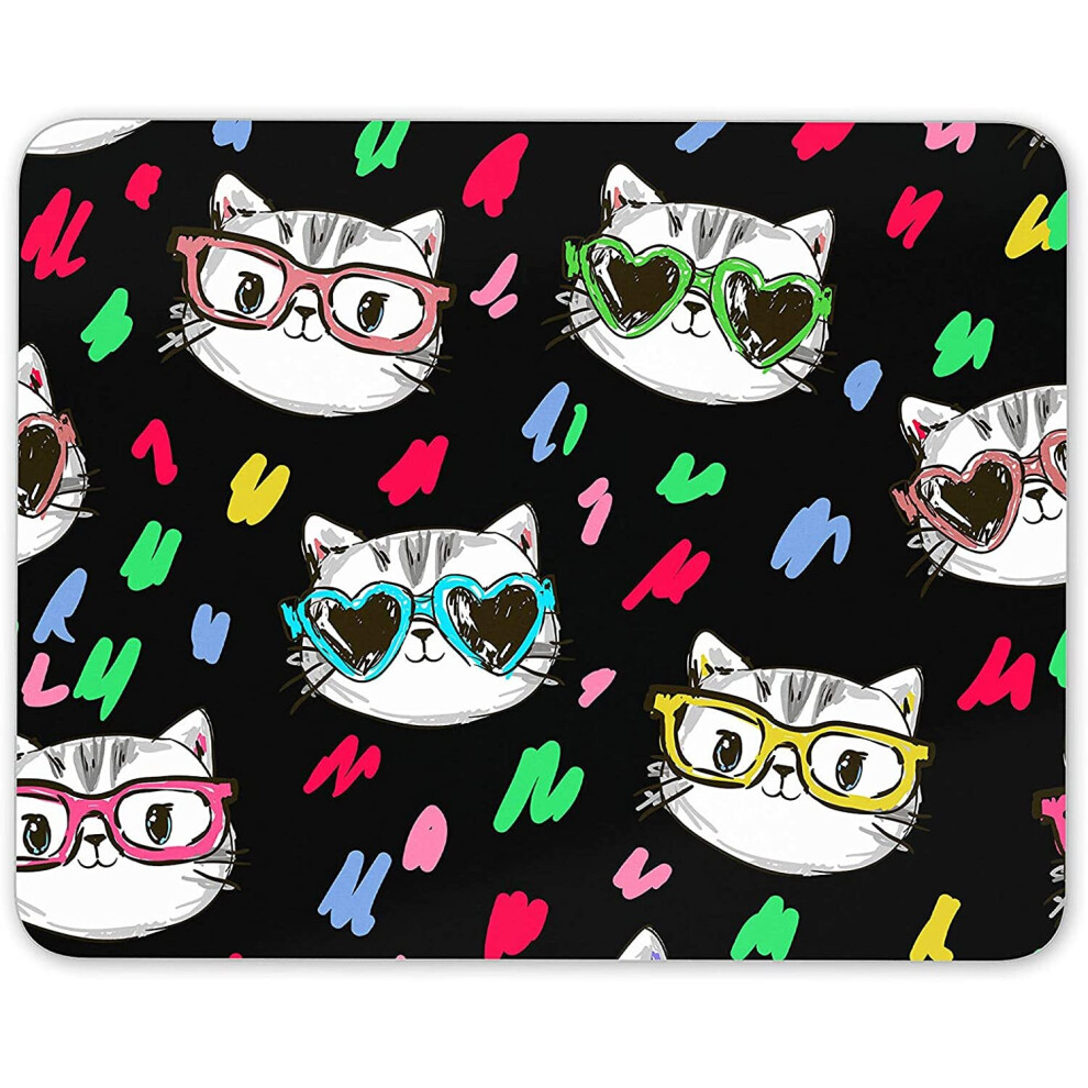 Funky Cats Mouse Mat Pad - Kitten Cartoon Student Fun Computer #15249