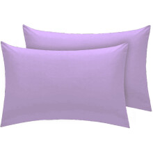(Pillow Pair, Lilac) Deep fitted Sheet 25cm BedSheets 100% PolyCotton
