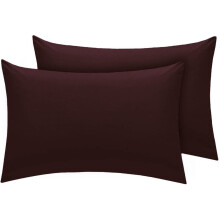(Pillow Pair,  Chocolate) Deep fitted Sheet 25cm BedSheets 100% PolyCotton
