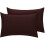 (Pillow Pair,  Chocolate) Deep fitted Sheet 25cm BedSheets 100% PolyCotton 1