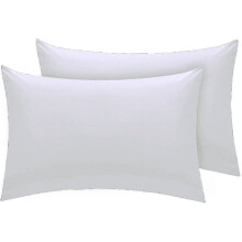 (Pillow Pair, White) Deep fitted Sheet 25cm BedSheets 100% PolyCotton