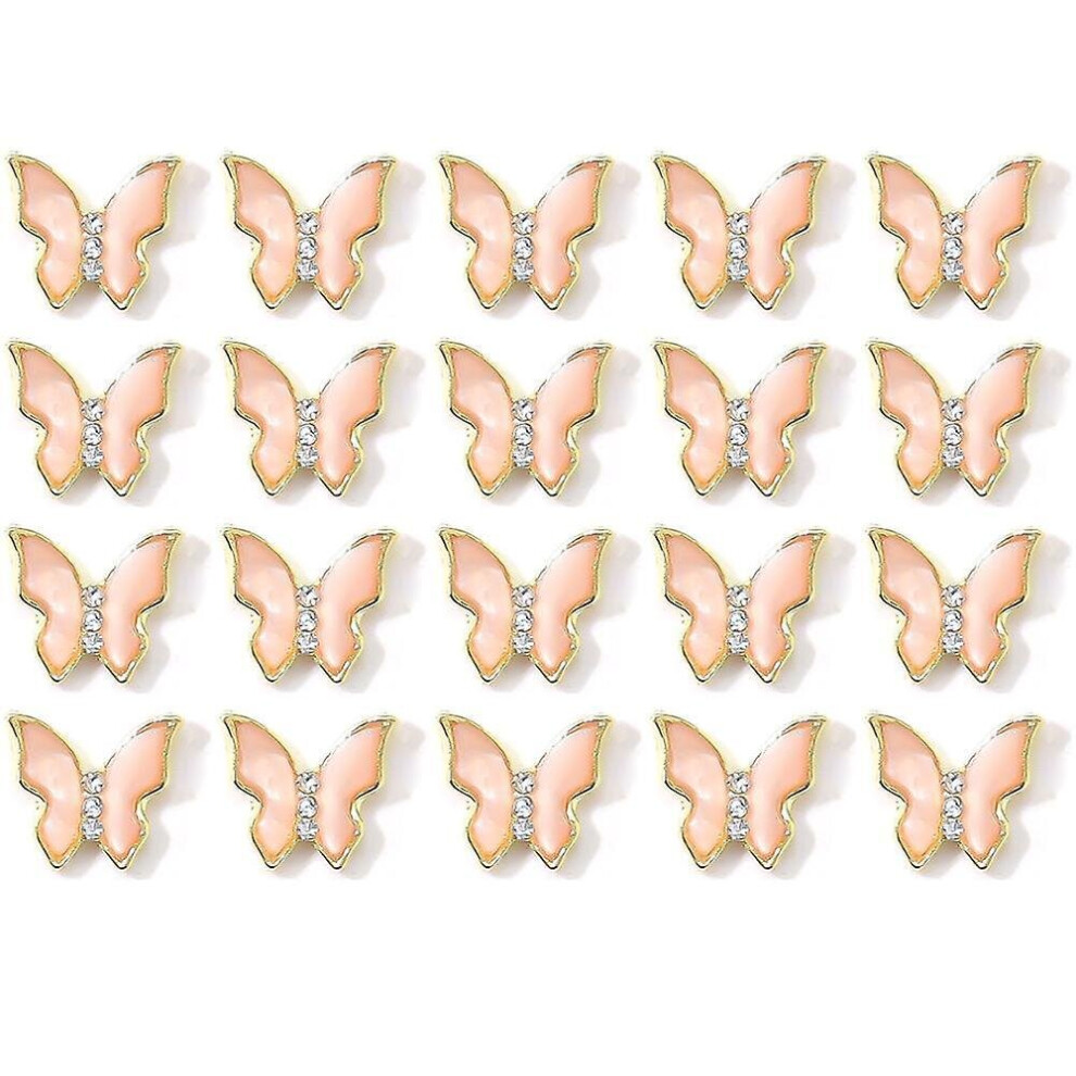 3D Nail Art Butterfly Nail Art Rhinestone Diamond Glitter, Novel Design Acrylic Butterfly Nail Art Jewelry