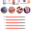 5pcs Double-headed Silicone Dot Flower Pen For Nail,red 5