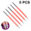 5pcs Double-headed Silicone Dot Flower Pen For Nail,red 1