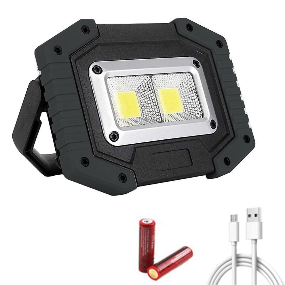 Led Work Light, 30w Rechargeable Work Light, Led Portable Waterproof Led Flood Lights For Outdoor Camping Hiking Emergency Car Repairing And Job Site