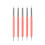 5pcs Double-headed Silicone Dot Flower Pen For Nail,red 2