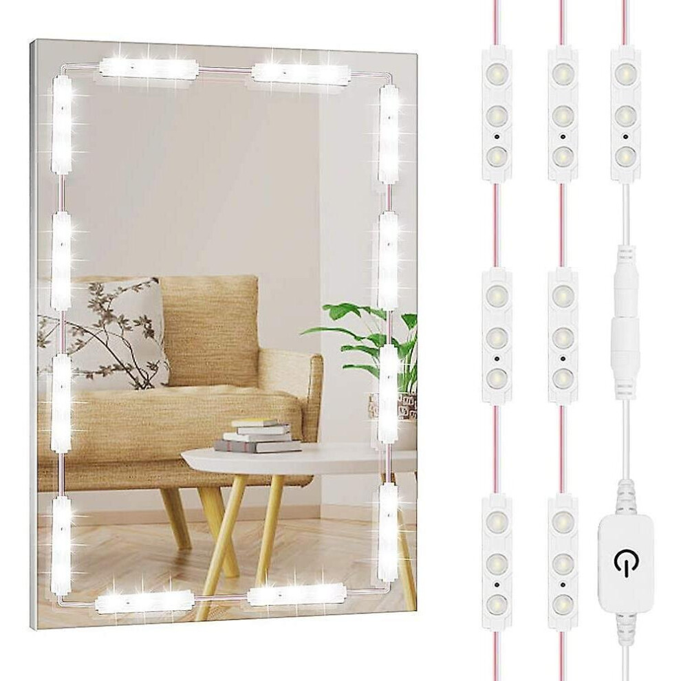 Led Vanity Mirror Lights - 60 Led Vanity Make Up Light, Ultra Bright White Led Mirror Lights With Dimmable Touch Control For Makeup Vanity Table Ba