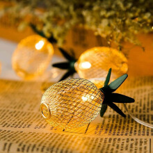 15ft 30 Led Pineapple String Lights, Fairy String Lights Battery Operated For Patio Home Wedding Party Bedroom Birthday Decoration