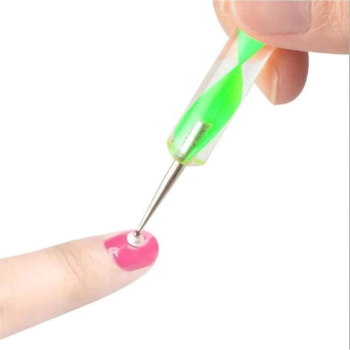 5 Pc 2 Way Dotting Pen Tool Nail Art Tip Dot Paint Manicure Kit 2