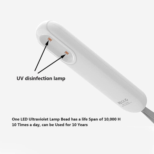 Uvc Sterilization Lamp Portable, With 2 Led Beads, Rechargeable 2