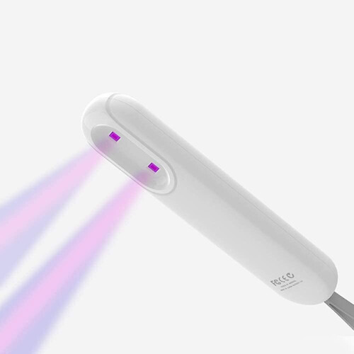 Uvc Sterilization Lamp Portable, With 2 Led Beads, Rechargeable