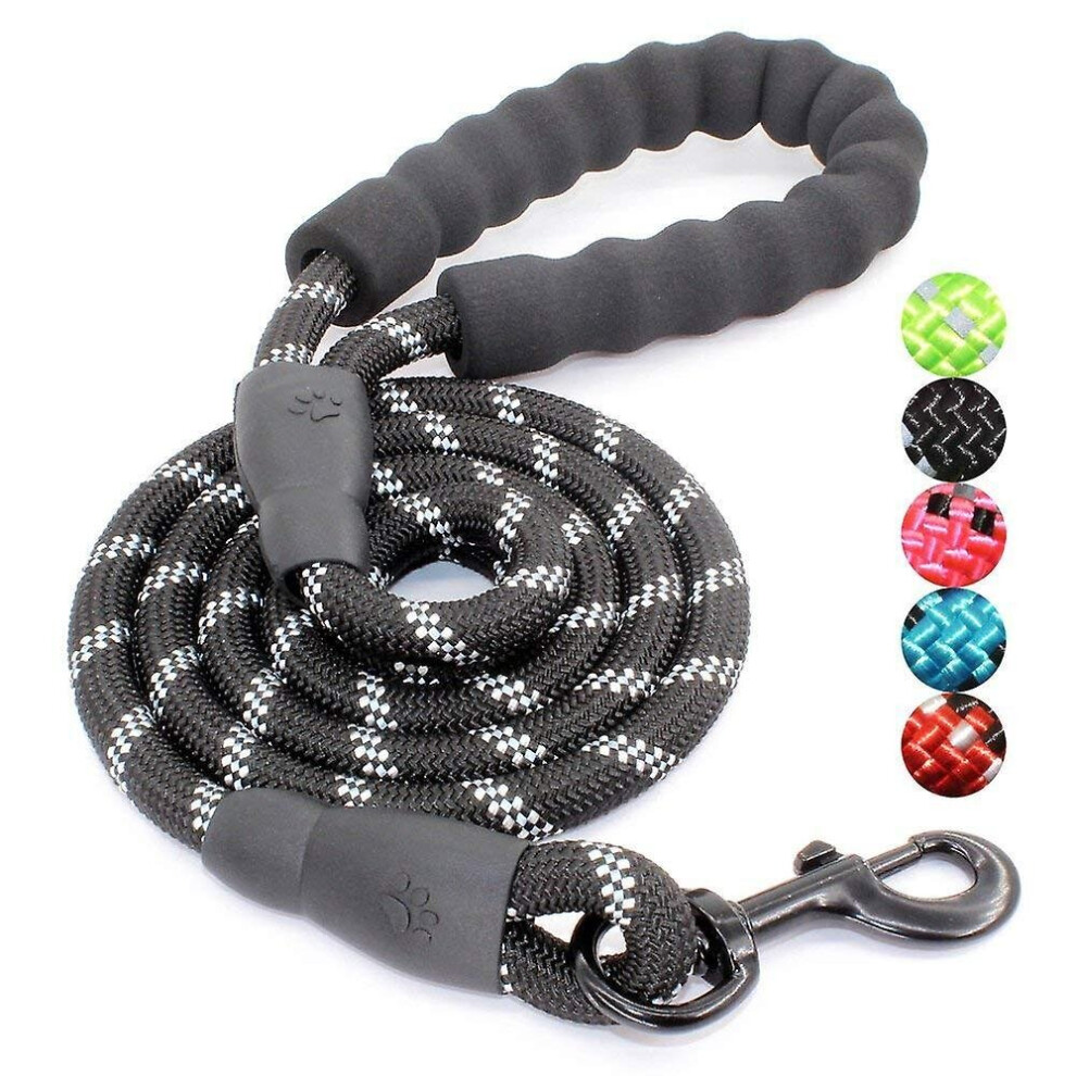 5 Ft Strong Dog Leash With Comfortable Padded Handle And Highly Reflective Threads Dog Leashes For Medium And Large Dogs
