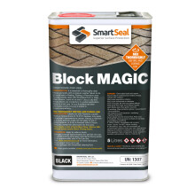 (Black, 5 Litres) Smartseal Block Magic - Re-Colouring Block Paving Sealer. Superior to Concrete Paint, Transform Old Driveways - Easy to Apply