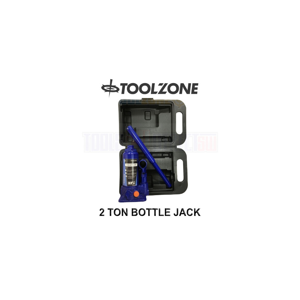 Toolzone 2 Ton Hydraulic Bottle Lifting Jack Heavy Duty Truck Lorry Lift Ram Car 2Tonne Au148