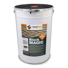 (Black, 25 Litres) Smartseal Block Magic - Re-Colouring Block Paving Sealer. Superior to Concrete Paint, Transform Old Driveways - Easy to Apply