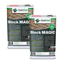 (Dark Grey, 2 x 5 Litres) Smartseal Block Magic - Re-Colouring Block Paving Sealer. Superior to Concrete Paint, Transform Old Driveways - Easy to Apply