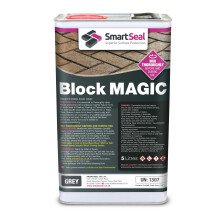 (Grey, 5 Litres) Smartseal Block Magic - Re-Colouring Block Paving Sealer. Superior to Concrete Paint, Transform Old Driveways - Easy to Apply