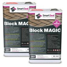 (Grey, 2 x 5 Litres) Smartseal Block Magic - Re-Colouring Block Paving Sealer. Superior to Concrete Paint, Transform Old Driveways - Easy to Apply