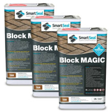 (Tan, 3 x 5 Litres) Smartseal Block Magic - Re-Colouring Block Paving Sealer. Superior to Concrete Paint, Transform Old Driveways - Easy to Apply