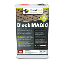 (Red, 5 Litres) Smartseal Block Magic - Re-Colouring Block Paving Sealer. Superior to Concrete Paint, Transform Old Driveways - Easy to Apply
