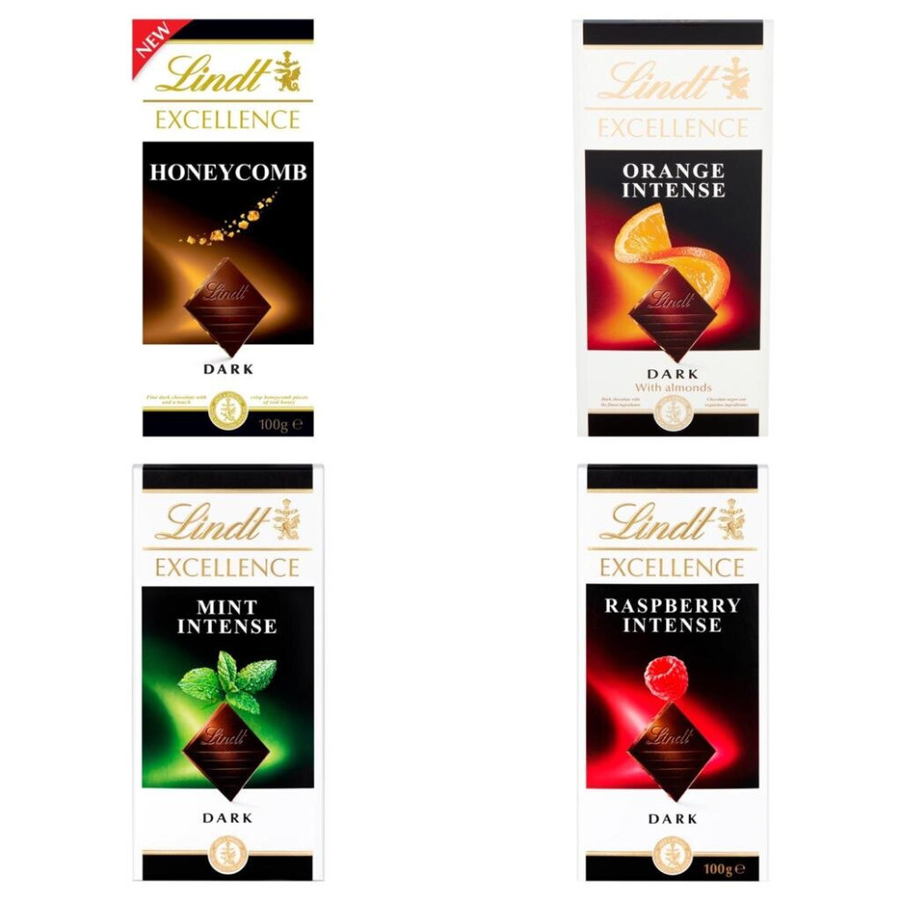 Lindt Dark Honeycomb, Dark Orange, Dark Mint & Dark Raspberry Hamper