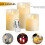 3 Set Flickering LED Candles Real Wax Battery Powered Lights Remote Control 5