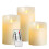 3 Set Flickering LED Candles Real Wax Battery Powered Lights Remote Control 1