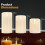 3 Set Flickering LED Candles Real Wax Battery Powered Lights Remote Control 7
