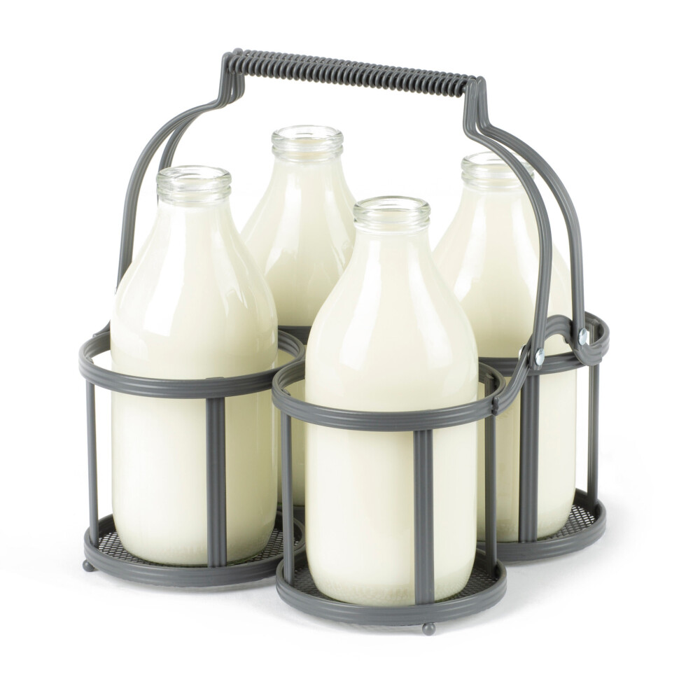 Livivo Metal 4 Milk Bottle Holder Orange