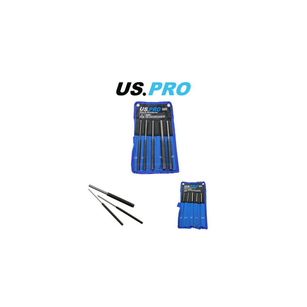 Us Pro Tools 5Pc Parallel Pin Punch Set 1/8" To 5/16" 3282