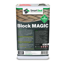 (Dark Grey, 5 Litres) Smartseal Block Magic - Re-Colouring Block Paving Sealer. Superior to Concrete Paint, Transform Old Driveways - Easy to Apply