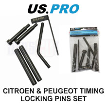 US PRO Timing Locking Pins Set 7052 for Citroën/Peugeot – Crank & Cam Pins + Tensioning Tool (Fits 106, 205, 309, BX, AX, Saxo, ZX, 405)