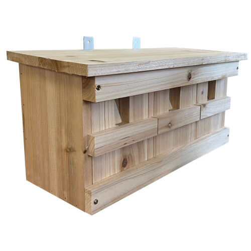 Selections Sparrow Colony Terrace Wooden Nesting Box with Removable Nest Fronts