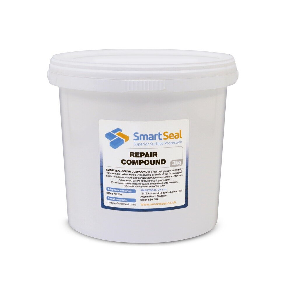 (Brick Red) Smartseal Crack Repair Compound - 20 COLOURS - Repair Cracks In Concrete & Tarmac (3kg)