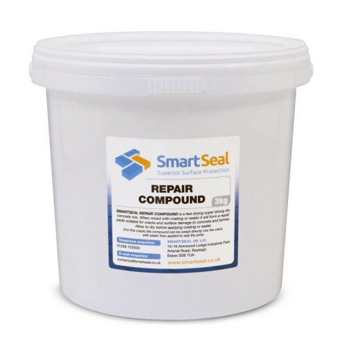 (Sandstone Buff) Smartseal Crack Repair Compound - 20 COLOURS - Repair Cracks In Concrete & Tarmac (3kg)