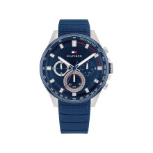 Tommy Hilfiger Men's Tommy Hilfiger 1791970 Stainless Steel Blue Silicon Strap Watch