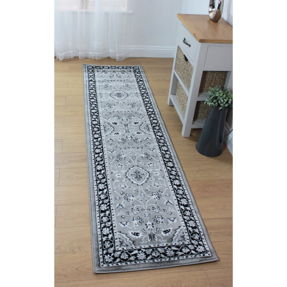 (Grey, 66x230cm (2'5"x7'7") Runner) Traditional Sherborne Classic Oriental Rug