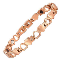 (Rose Gold) Magnetic Bracelets Titanium Steel Therapy Bracelet Jewelry Pain Relief For Arthritis