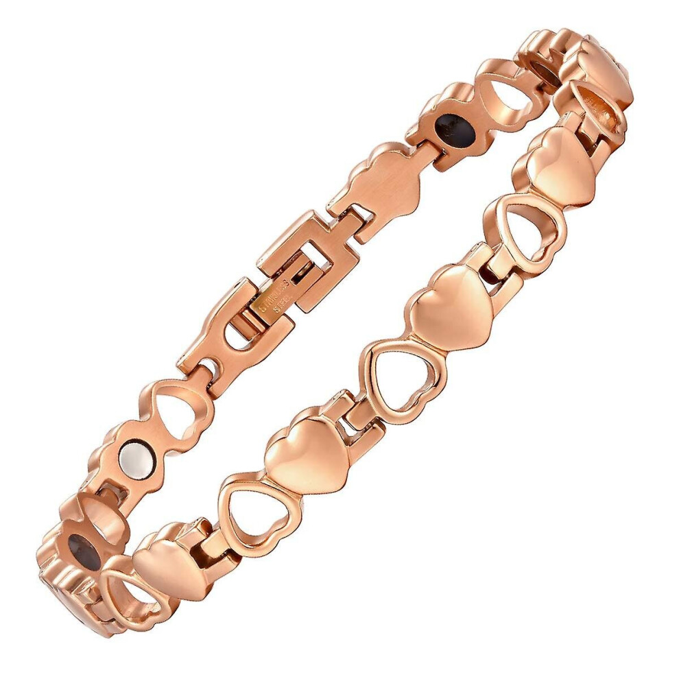 (Rose Gold) Magnetic Bracelets Titanium Steel Therapy Bracelet Jewelry Pain Relief For Arthritis Not,Specified
