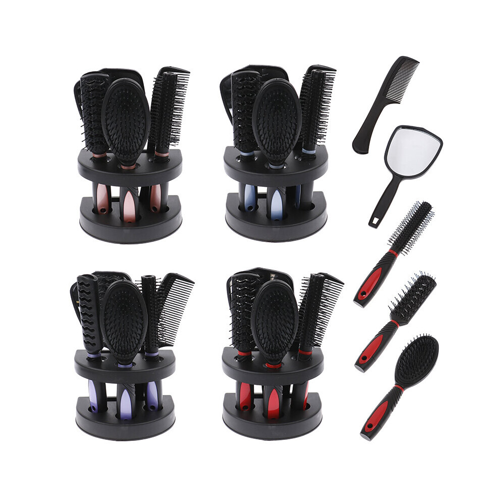Brand: Ranpoo Unisex Blue (Blue) 5Pcs Hair Comb Set Hair Styling Tools Hairdressing Combs Set Mirror Professional Salon Products Hair Brush Comb Set