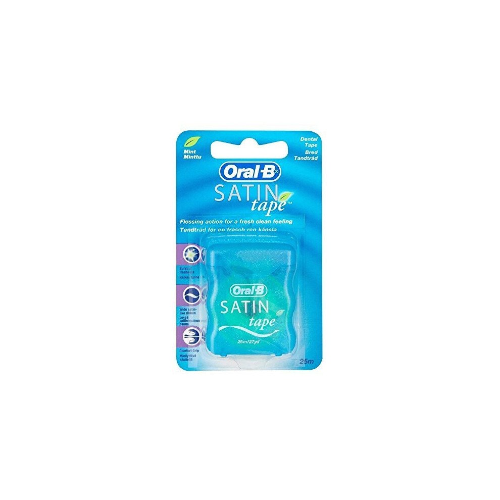 Original New Oral-B 25m Satin Dental Tape - Mint Flavour