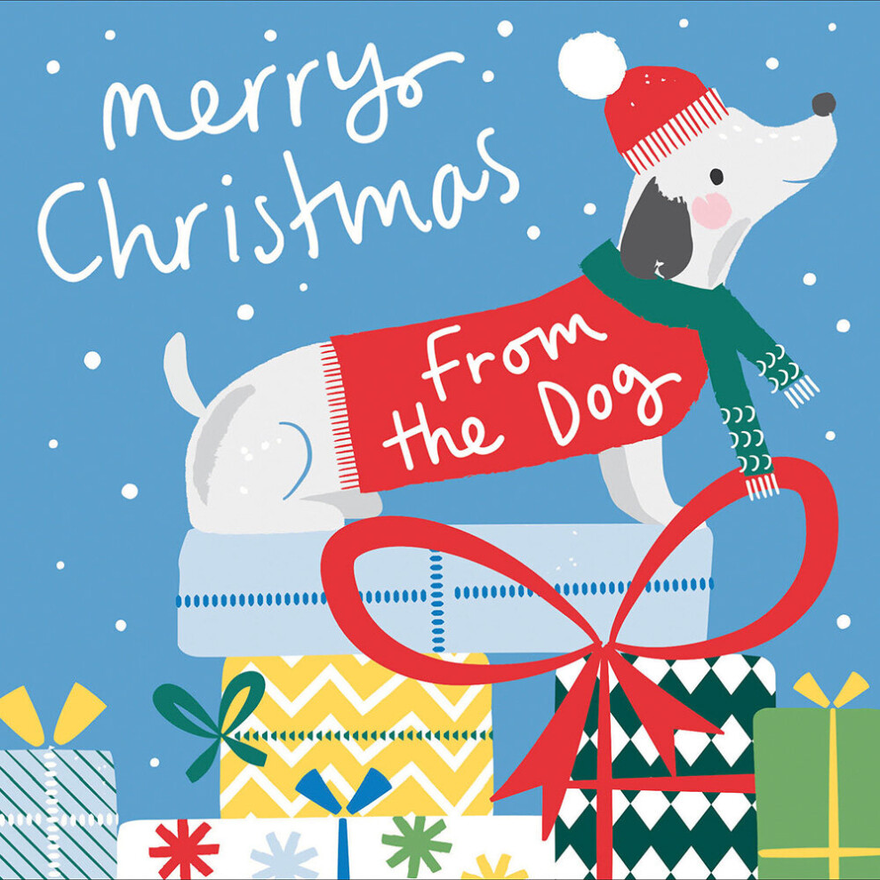 Woodmansterne From The Dog Merry Christmas Cute Sausage Dog Christmas Card Xmas Greeting Cards