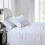 (Double Flat Sheet , White Stripes) Egyption Cotton Flat Sheets & Fitted Bed Sheets 1