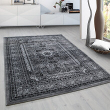 (Small 80x150 cm (2'7''x4'11'')) Traditional Marrakesh Bedroom Living Room Grey Rug
