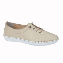 (5 UK, Sand) Mod Comfys Womens/Ladies Leather Casual Shoes