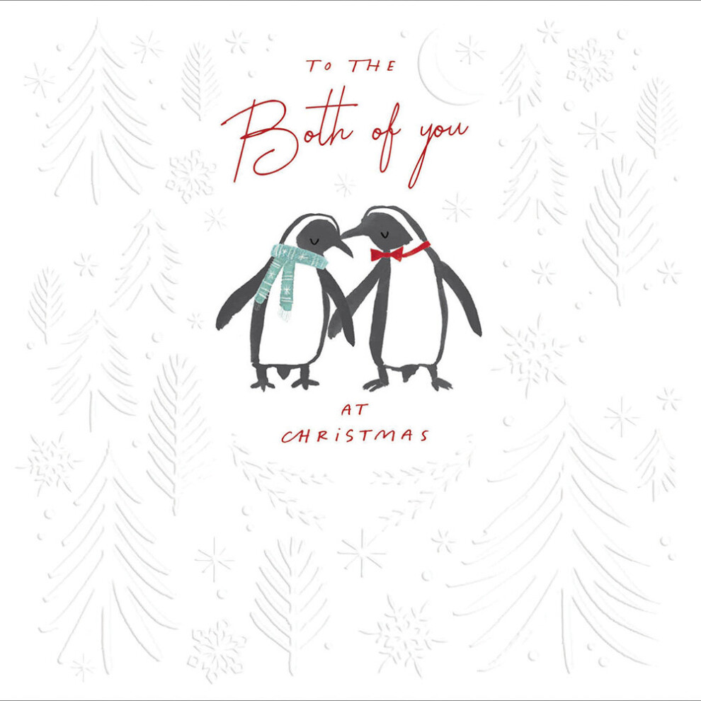 To The Both Of You Festive Xmas Penguins Christmas Card Xmas Greeting Cards