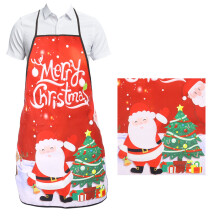 (Santa&XMAS Tree) Time to Sparkle Christmas Apron Xmas Cartoon Kitchen Winter Party Restaurant Home Chef Cooking Baking BBQ Festival Gift Outdoor Indoor Decor
