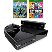 (Kinect Rivals & Just Dance) Microsoft Xbox One Console & Kinect Sensor camera + Controller Sports Rivals Just dance Zumba Shape Up Disney Fantasia Rabbids Fighter Within - Refurbished