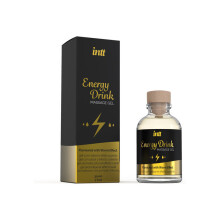 Gel de massagem - Beijável - Bebida Energética - Sabor de bebida energizante - Efeito aquecedor - Para adultos