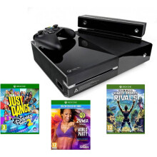 (Kinect Disney Just Dance Zumba Sports rivals) Microsoft Xbox One Console & Kinect Sensor camera + Controller Sports Rivals Just dance Zumba Shape Up Disney Fantasia Rabbids Fighter Within - Refurbished